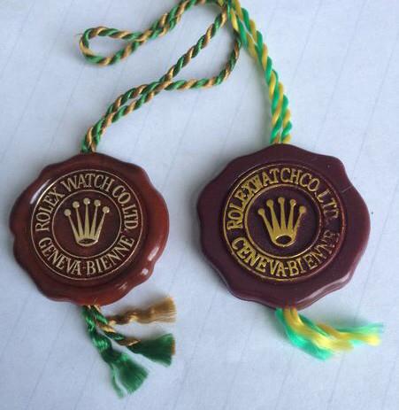 Bijuterias Plastico Custom Wax Tags Relógios Tags Perfumes Tags Bottle Tags