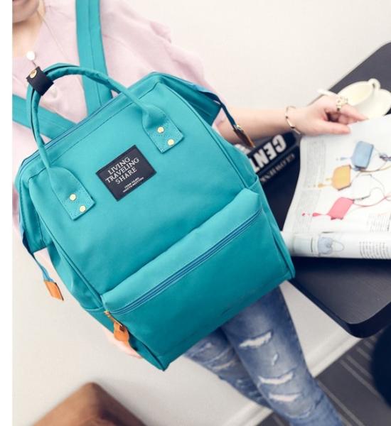 Japan and South Korea women casual canvas shoulder bag large capacity travel bag computer bag backpack school students