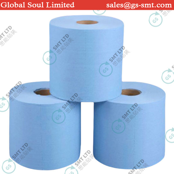 Papel de limpieza de manchas de aceite absorbente para descontaminación de color azul blanco 25*38 Papel industrial sin polvo de rodillo grande