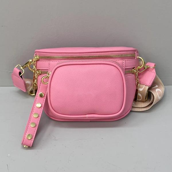 Single Handle Vintage Leather Crossbody Waist Bag for Women's Camera Shoulder Handbags