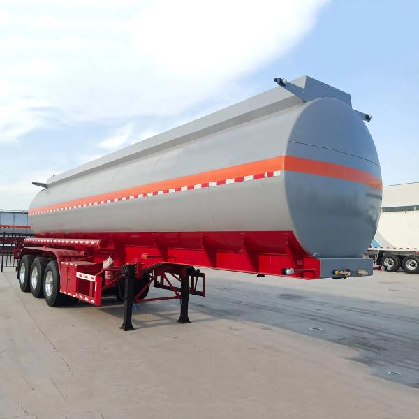 3-Axle 12r20/12r22.5 Tire 45000l 50000l Original Axle Stainless Steel Tank Truck Oil Tank Trailer Factory Sales