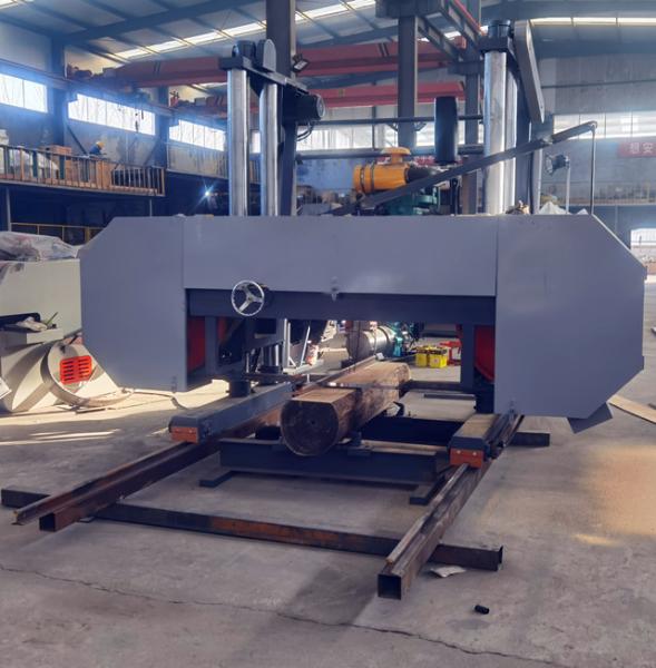 80HP Diesel Engine Powered Heavy Duty Horizontal Band Sawmill For Wood Processing