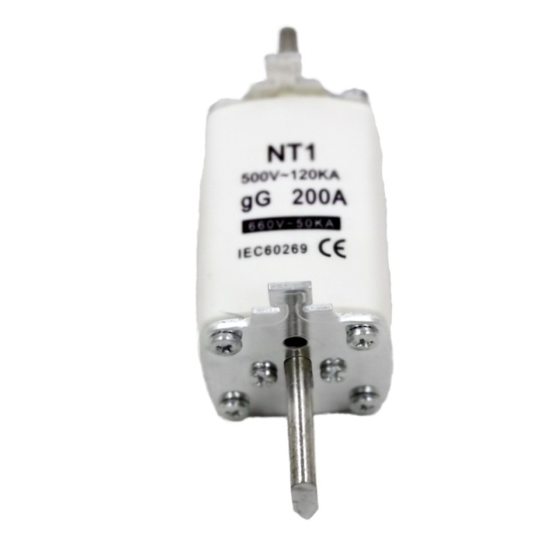 High Breaking Capacity 500V 120KA 200A HRC Ceramic/Copper Fuse Link Low Voltage Fuse Block Thermal Usage CE/TUV Certified
