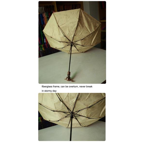 Paraguas a prueba de viento plegable de la manija del cráneo del hockey shinny para los hombres