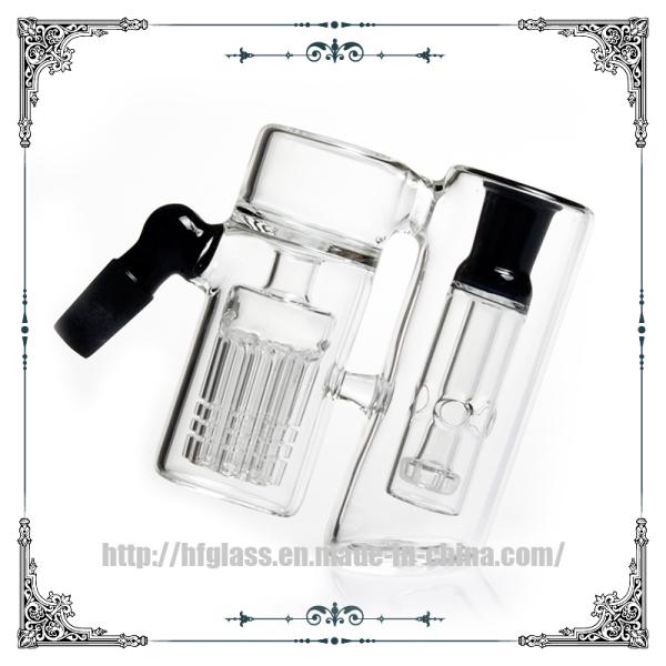 Glass Ashcatchers Showerhead With 6 Tree Arms Percs Black Ash Catcher