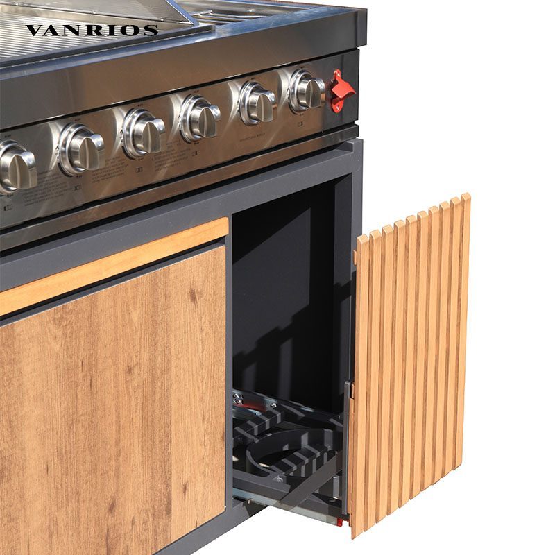 Framework Aluminum Freestanding Gas Grills SUS304 With Thermal Distribution Heat Retention