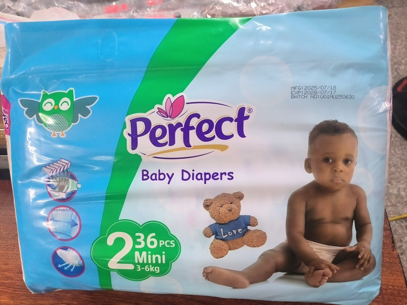 Eco Friendly Biodegradable PERFECT Fiber Disposable Infant Baby Diapers 3D Embossed Soft Cover