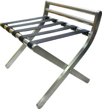 Hotel Luxury Stainless Steel Luggage Rack Foldable With back support