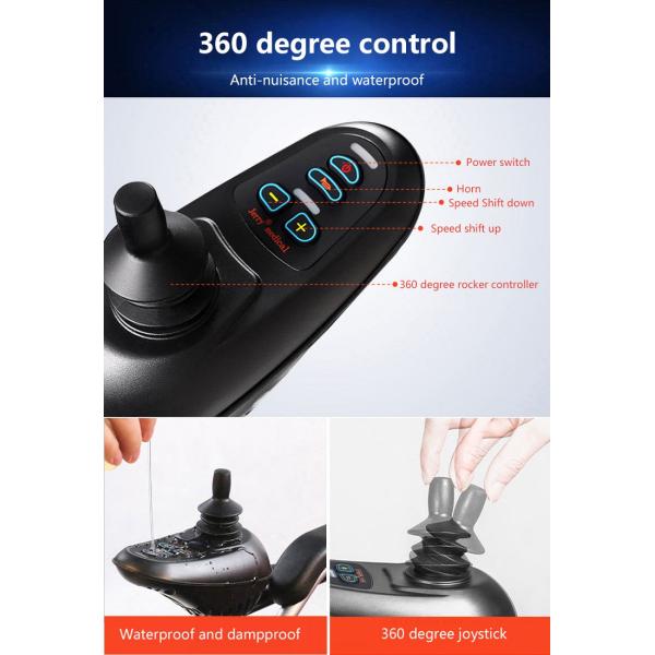 Кресло-коляскы antinuisance привода медицинские управление 6km/h 360 градусов водоустойчивое