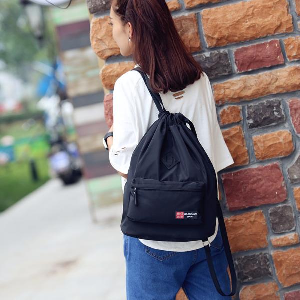 Sports Pull String Backpack , Durable Simple Style Athletic Drawstring Bag