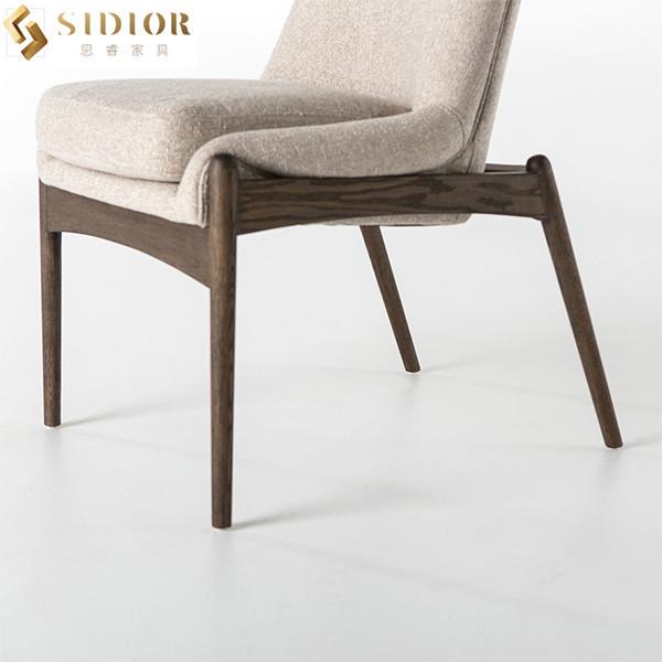 Mid Century Upholstered Ultra Modern Dining Chairs French Modern Style H91cm