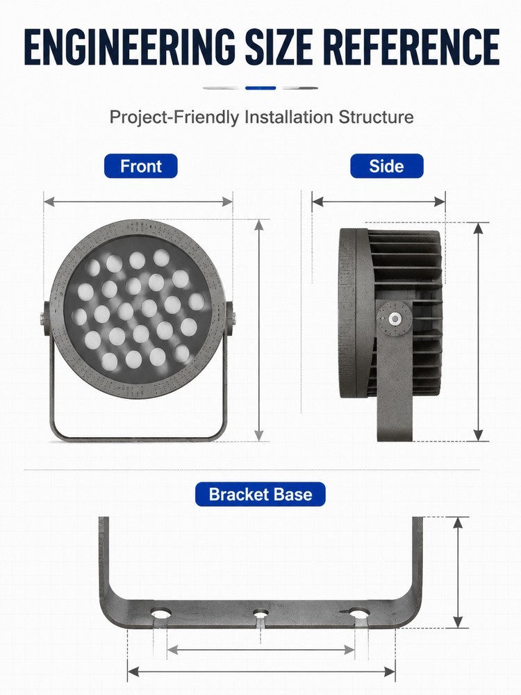 RGBW 72W Smart LED Flood Lights , LED Spot Lights Outdoor For Resorts Theme Parks