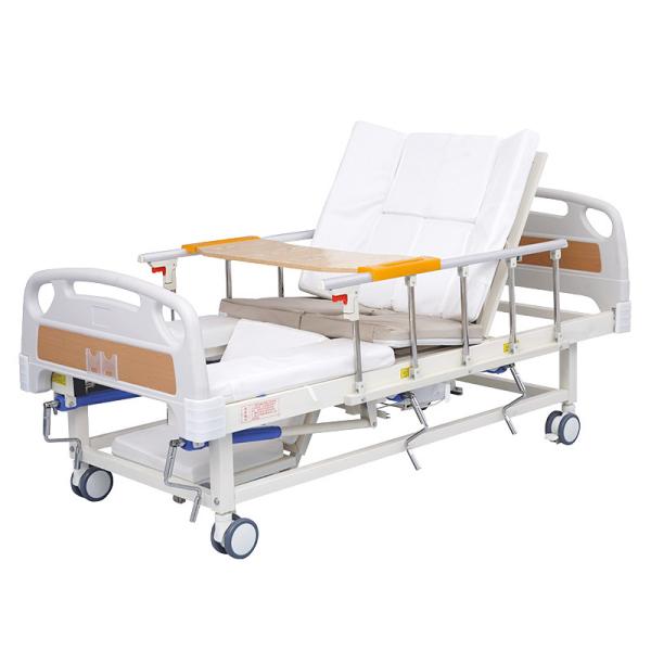 manual adjustable elderly care products used nursing frame function hospital medical bed with toilet