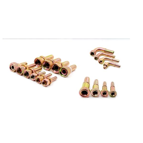 Различные сырьевые материалы и стандарты Углеродистая сталь Метрические гидравлические шланговые фитинги AIR NPT JIC SAE BSP трубные фитинги