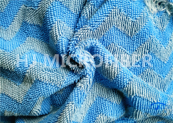 Ткань кучи Microfiber волнистым переплетенная жаккардом/ткань Mop, отсчет пряжи 150D/144F