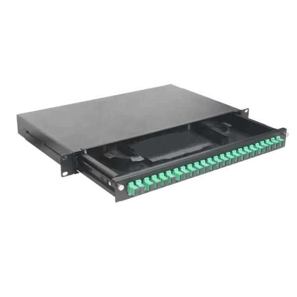 пульт временных соединительных кабелей волокна шкафа SC ODF портов 1U 24 оптически тип вырывания 19 дюймов