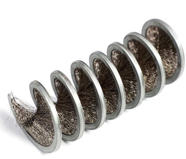 Pó de Derusting do fio que remove o óleo de limpeza de lustro da escova que remove a escova de fio de aço da espiral da prova da poeira