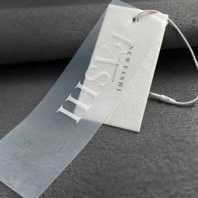 Custom Logo Cotton Swing Tags Clothing Hang Tag White Matte For Debossed Jeans Size