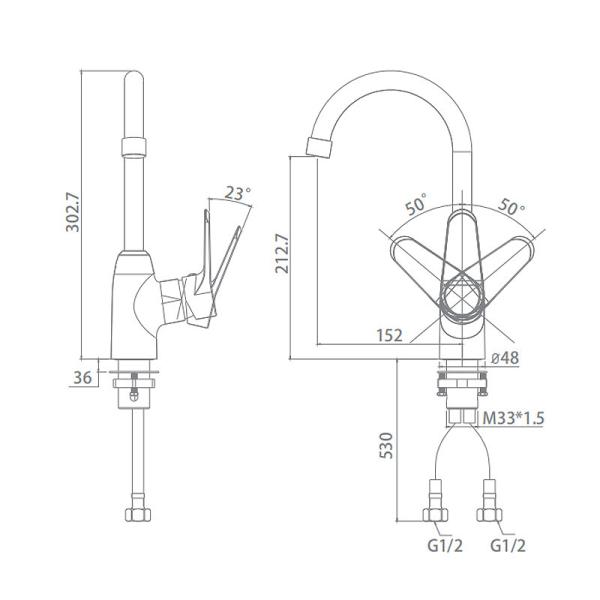 Современные отполированные Faucets Латунь Grifos De Cocina кухни Chrome