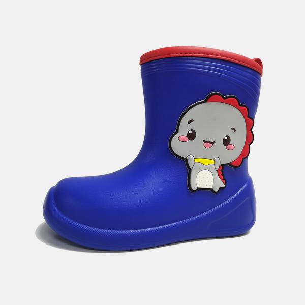 Lightweight Non Slip Kids Ankle PVC Dinosaur Rain Boots
