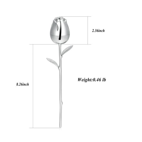 Stainless Steel Secret Stash Cremation Urn Ashes Keepsake Unique Rose Flower Design