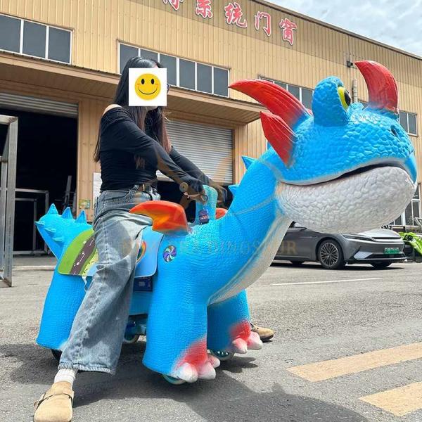 Carga de 100 kg 350W Animatrónico Caminando Dinosaurio Ride Scooter eléctrico para niños