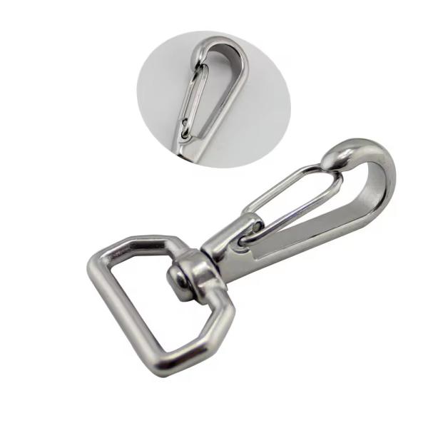 Armadura de aparejos giratorios Gancho de gancho de acero inoxidable Leash de perro Carabiner gancho