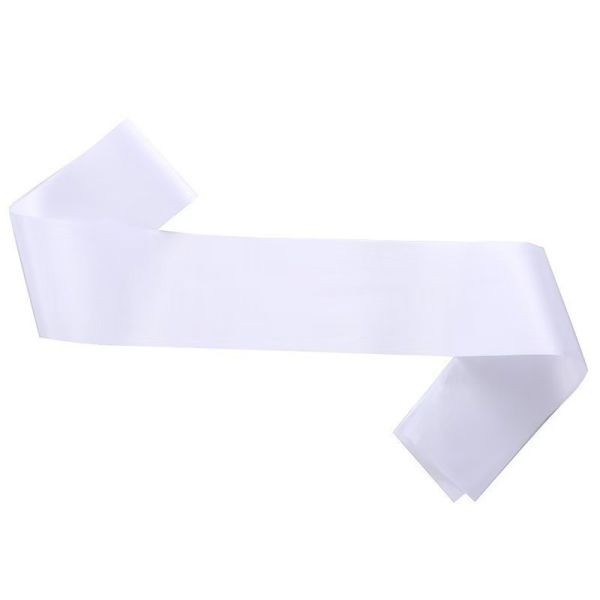 Customizable Blanks White Satin Sublimation Birthday Sash Bridesmaid Sash Party Shoulder Straps Welcome Belt