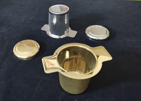Reusable 304 Stainless Steel Tea Infuser Strainer With Lid And Handles