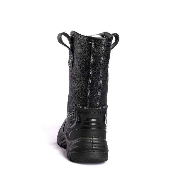 Steel Toe Protective Split Cow Leather Upper Slip Resistance Shock Absorption ASTM Safety Shoes