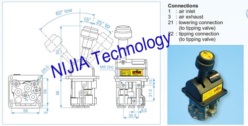 Aluminium Alloy Air Control Hyva Tipping Valve 14750665H 14750667H