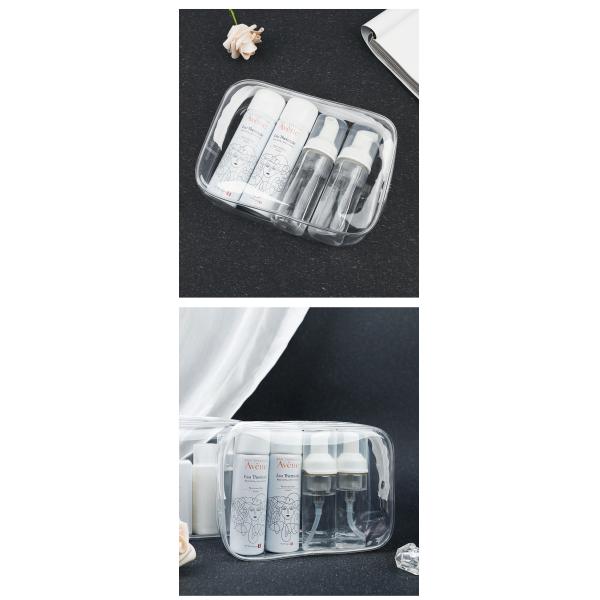 Pvc Zipper Toiletry Cosmetic Bag Custom Size Logo Clear Makeup Bag For Women Fashion Style