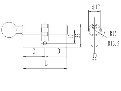 SN Finish Brass Lock Cylinder En1303 Euro Profile Brass Barrel Lock Grade 2 Security Door