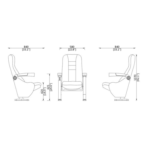 Economic Modeled Fabric Commercial Theater Seating VIP Seats For Cinema