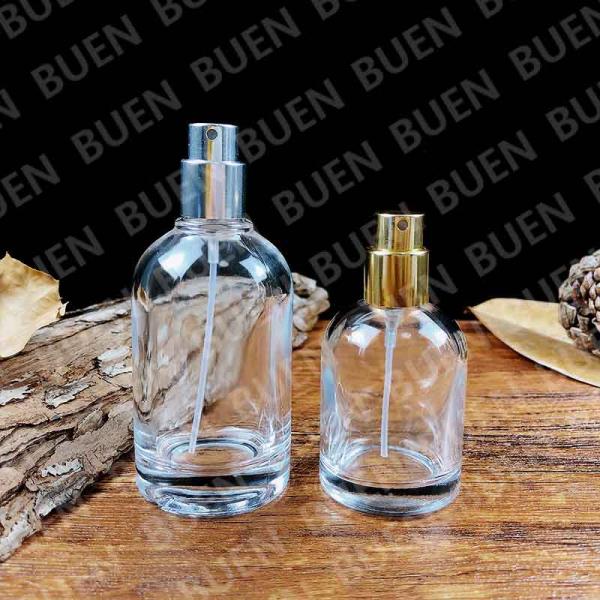 Custom Stickers  Clear Glass Perfume Bottle Labels Metal Silver Gold
