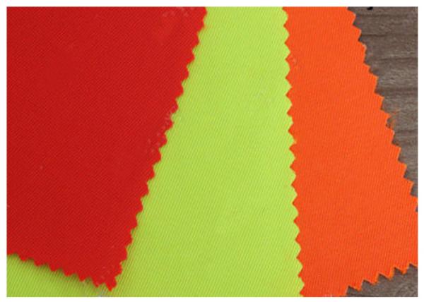 Fluorescent Yellow Fabric 80 Polyester 20 Cotton Fabric Water And Oil Resistant