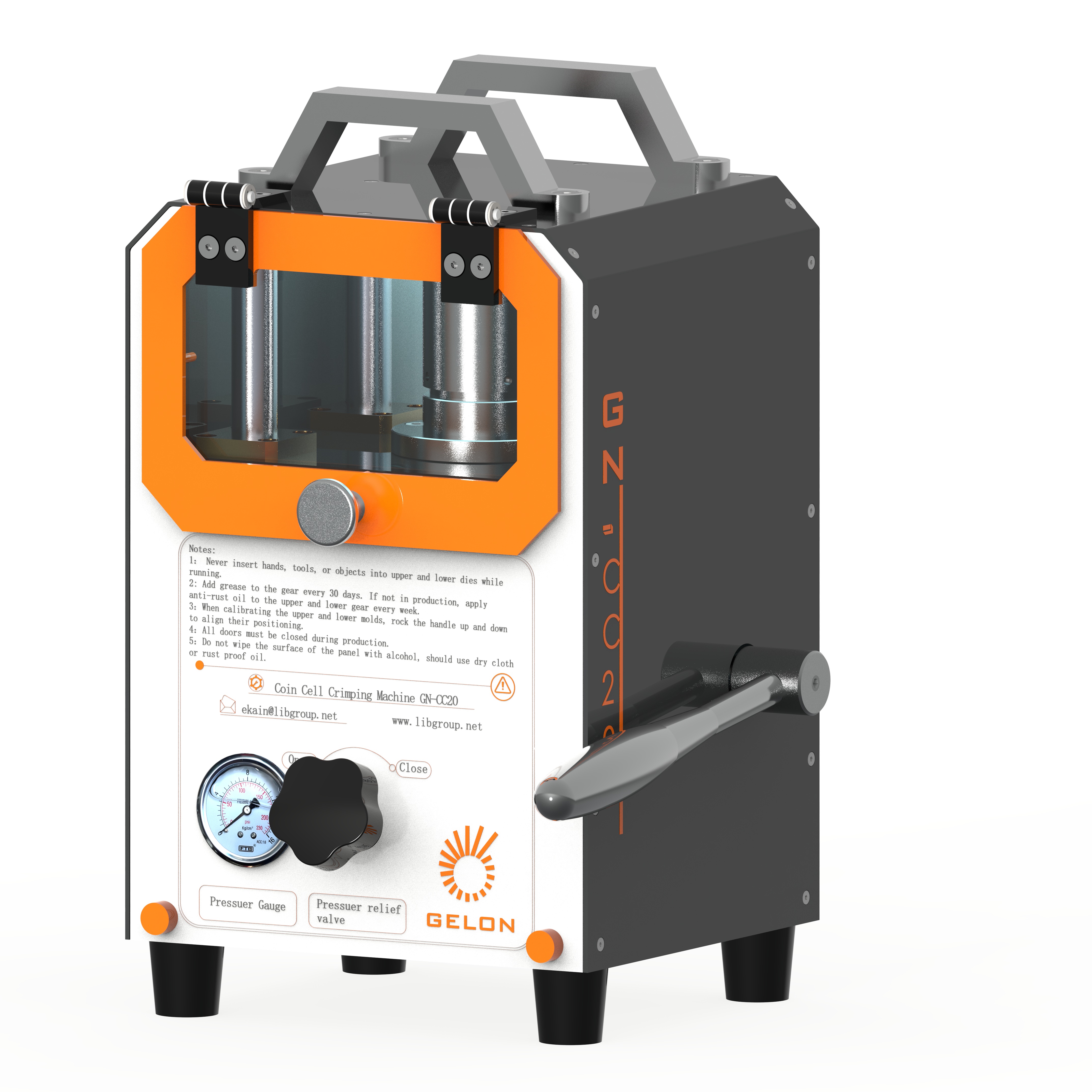 Manual CR2032 Coin Cell Crimping Machine for Lithium Battery Research with High Precision, Durable Construction, and Compact Design