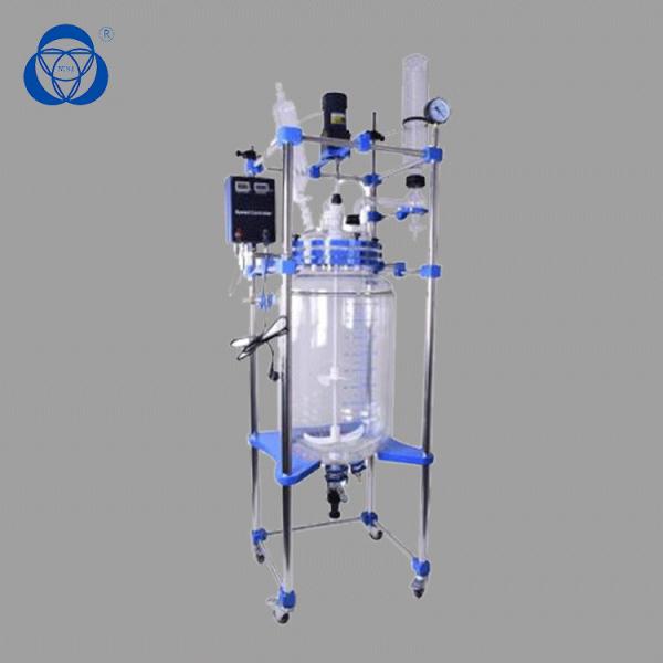 10L Borosilicate Glass Jacketed Glass Reactor with 220V Motor Power and Customizable Features for Pharmaceutical Industry
