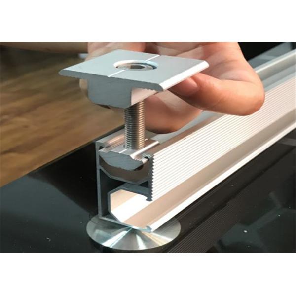 Струбцины модуля фотовольтайческой установки солнечные, струбцины алюминиевой панели солнечных батарей ПВ средние