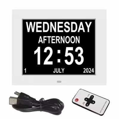 7 Inch HD Digital Photo Frames 1024*600 LCD Photo Frame With Video, Music And Remote Control