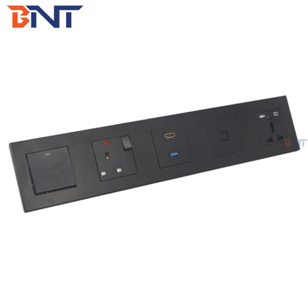 uk power multimedia aluminum hotel sockets with media hub/luxury hotel media hub sockets