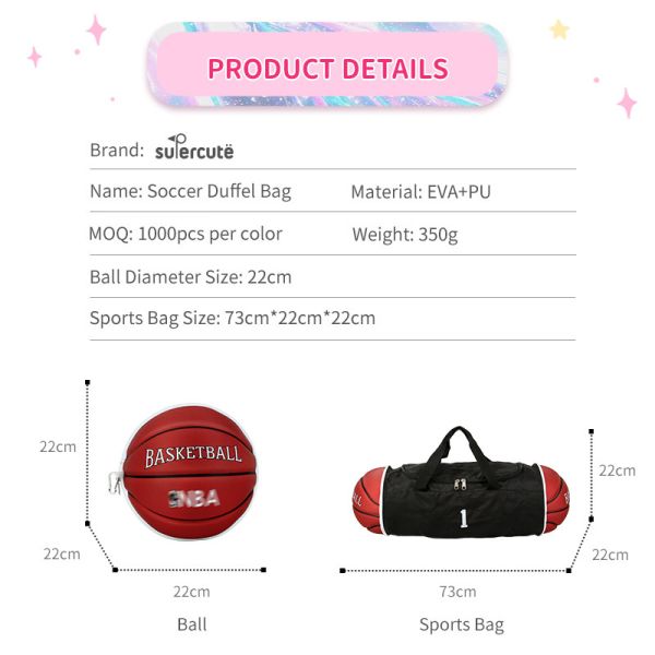 Manufacturer High Quality Gym Bag Storage Bag Luggage Bag Basketball Design