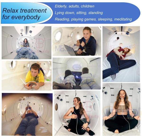 Cámara de oxígeno hiperbárica portátil de alta presión terapia de oxígeno en cápsula HBOT cámara hiperbárica de oxígeno blando