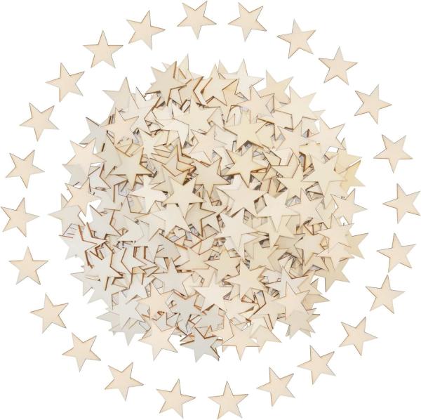 Unfinished Wooden Shapes - Ready to Paint or Decorate Star Shape