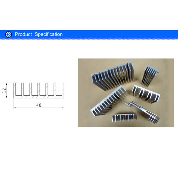 6000 Series Industrial Aluminium Profiles for Extruded Aluminum Heatsink Stock 40 X 12 mm Size