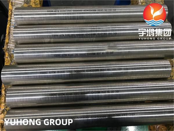 ASTM B166 UNS NO6600 Nickel Alloy Heat Exchanger Round Rod , Barra