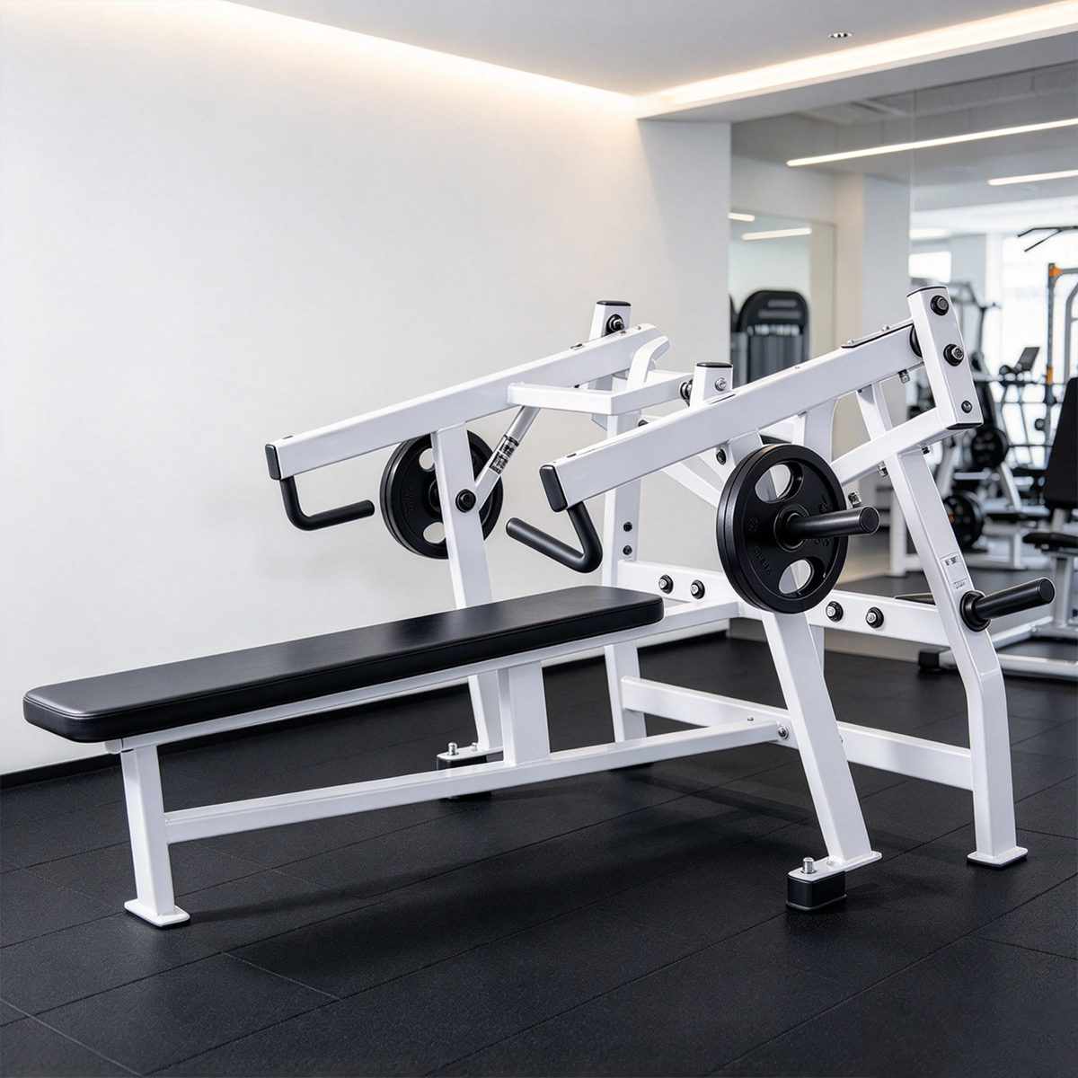 Lateral Horizontal Bench Press Machine Plate Loaded Steel Chest Equipment for Gym Strength Training