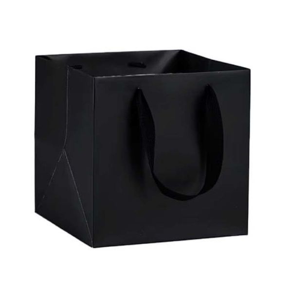 Solid Color Kraft Tote Bags Thickened Square Bottom Gift Bags Large Capacity