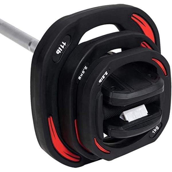 Rubber Coated Aerobics Barbell  Steel Rubber Material For Weight Lifting