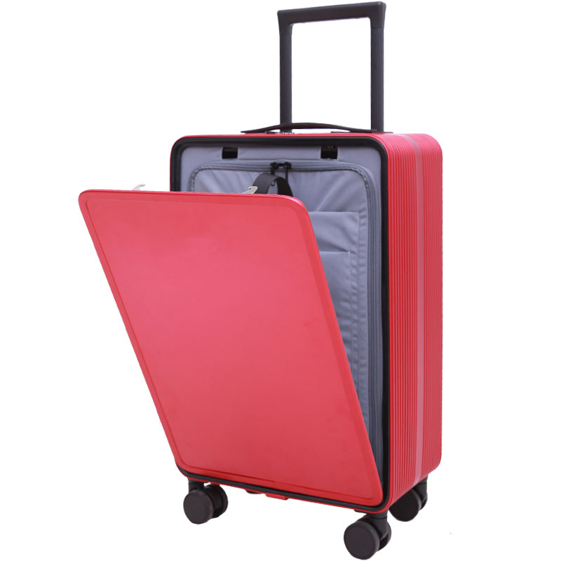 Front Opening Travel Luggage Suitcase Modern Aluminum Smart Spinner Hard Side Luggage